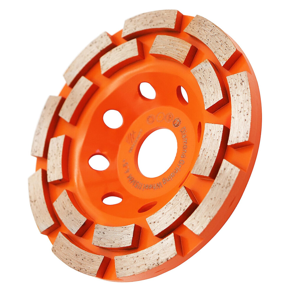 Brschnitt Concrete Diamond Grinding Cup Wheel, 115Mm Angle Grinder Diamond Double Row Cutting Wheel For Grinding/Polishing/Cleaning Surface Grinding
