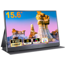 CUIUIC Portable monitor 15.6 Inch,1080P FHD IPS Laptop monitor USB C HDMI Ultra-Thin Display w/Smart Cover & Speaker, External Portable monitor for