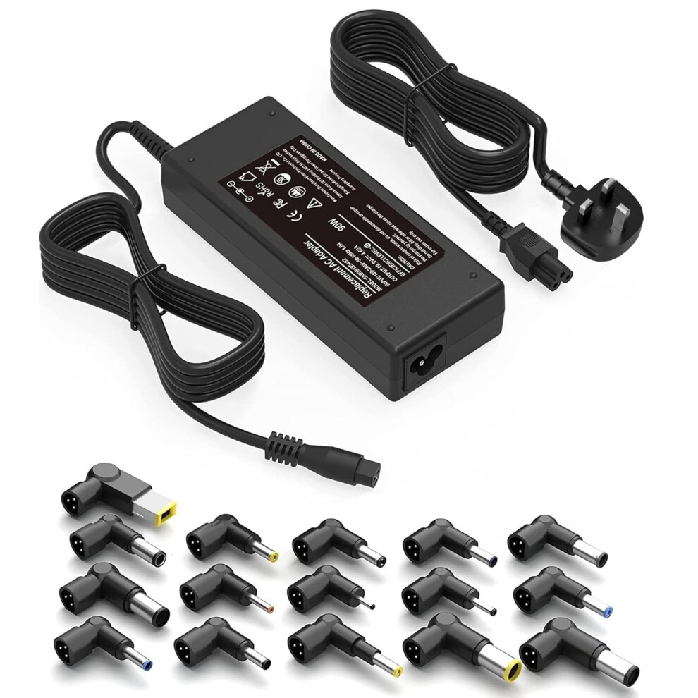 90W Universal Laptop Charger Uk Ac Power Adapter Replacement For Hp Dell Lenovo Acer Asus Samsung Toshiba Sony Ibm Fujitsu Gateway Notebook Ultrabook 8000003776119