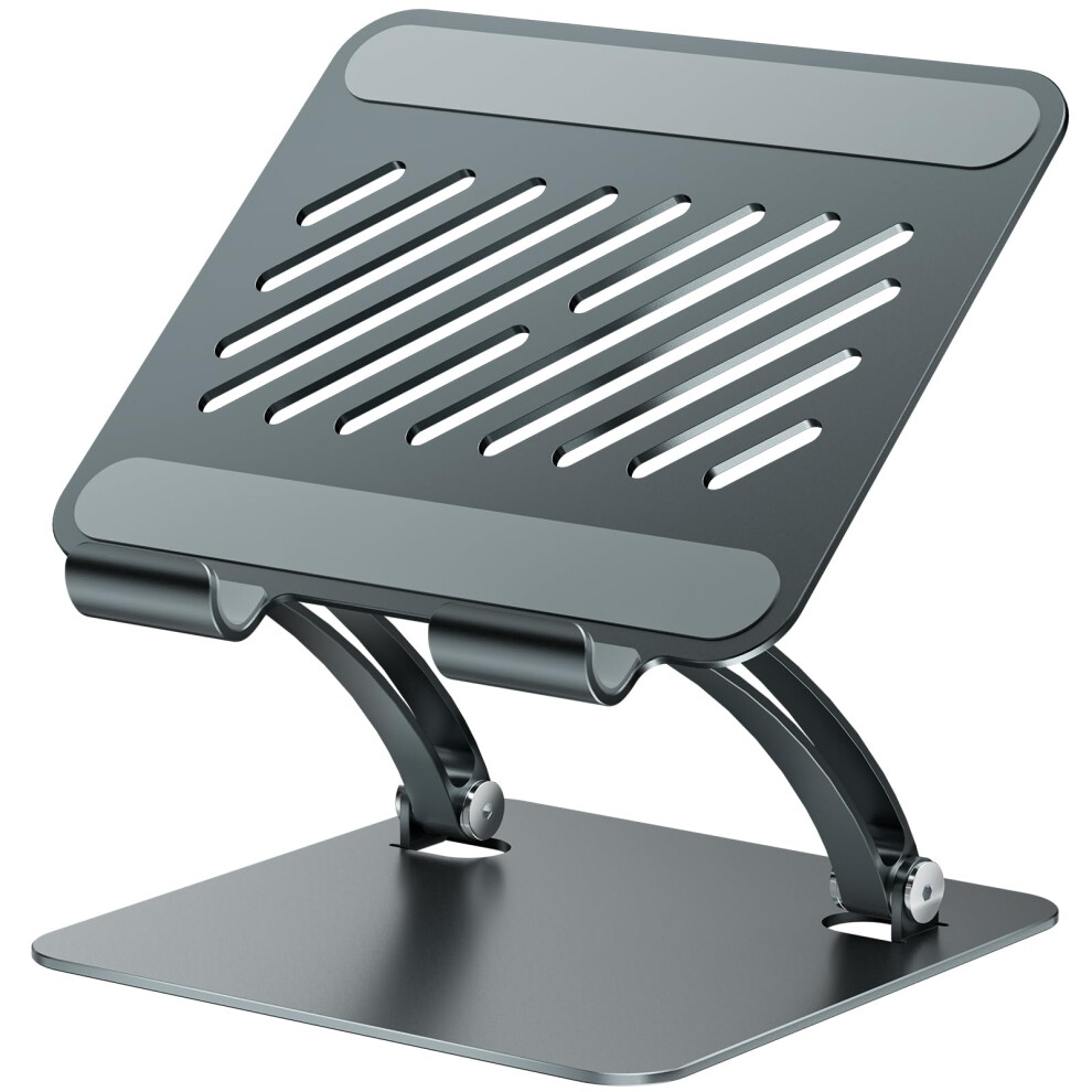 Tounee Tablet Holder Stand, Dual Rod Adjustable Aluminum Desktop Stand, Compatible With 4.7-16.5" Ipads, Surface Tablets, Portable Monitors, Kindle & 8000003776447