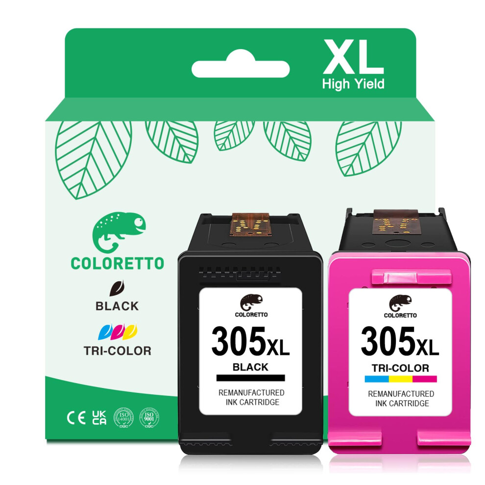Coloretto 305XL For Hp Deskjet 2820E Ink Cartridge Replacement Deskjet 2800E 2810E 2710E 2720E 2700E 4220E 4222E 4130E Envy 6000 6020E 305 Xl All In 8000003776515