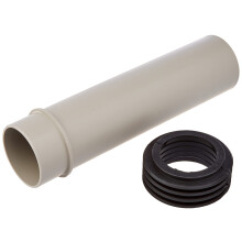 Geberit ? Downpipe Extension Geberit with Sealant Sleeve: D45 mm Granite Grey (152.434.06.1)