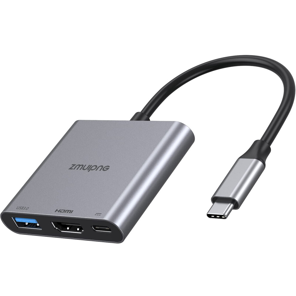 Usb C To Hdmi Adapter, 3 In 1 Hdmi To Usbc Digital Av Multiport Adapter, Usb Type C Converter To 4K-Hdmi, Usb3.0, 100W Pd For Macbook Pro Air,Ipad Pro 8000003780642