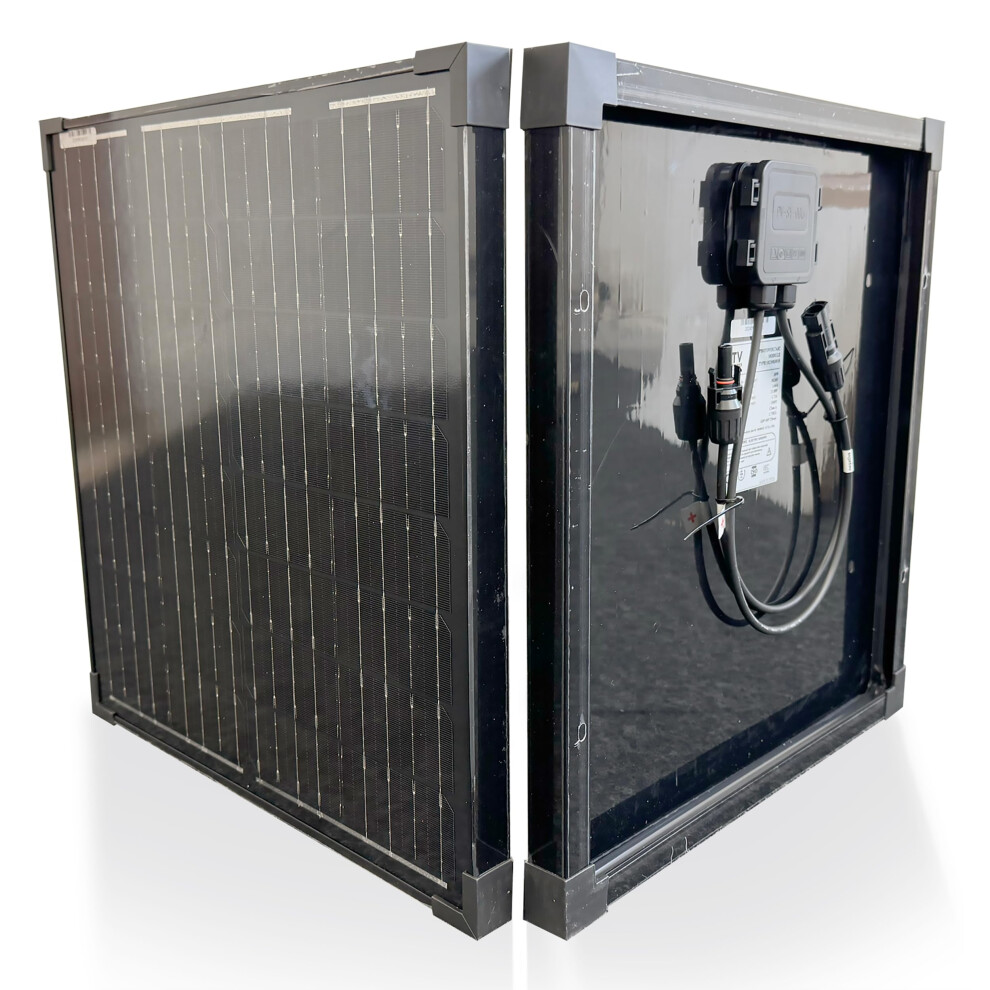 30W Solar Panel For Caravan & Campervan? Monocrystalline 18V Battery Charger For Camping, Sheds, Homes, Off-Grid Power With Mc4 Connectors By Dtv 8000003782417
