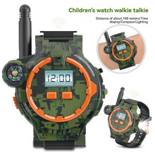 2 Wiederaufladbare Walkie-Talkies für Kinder, Funkgerät mit Taschenlampe und Kompass, 100 Meter Übertragung