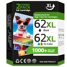 62 XL 62XL Ink Cartridges Black and Colour Multipack Replacement for HP 62 Ink Cartridges Twin Pack for HP Envy 5540 5541 5544 5546 5644 5541 5640