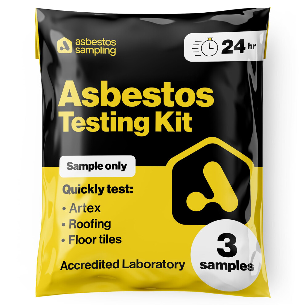 Asbestos Sample Only Test Kit (3 Samples) Includes 24Hr Lab Testing Fee, Instructions, Return Postage 8000003786811