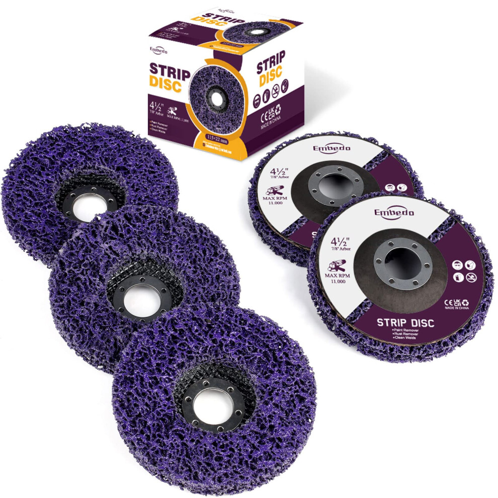 5Pcs Strip Discs For Angle Grinder Paint Scraper Rust Remover For Metal,115Mm Paint Stripper Abrasive Wheel Surface Polish Clean Tool 8000003789348