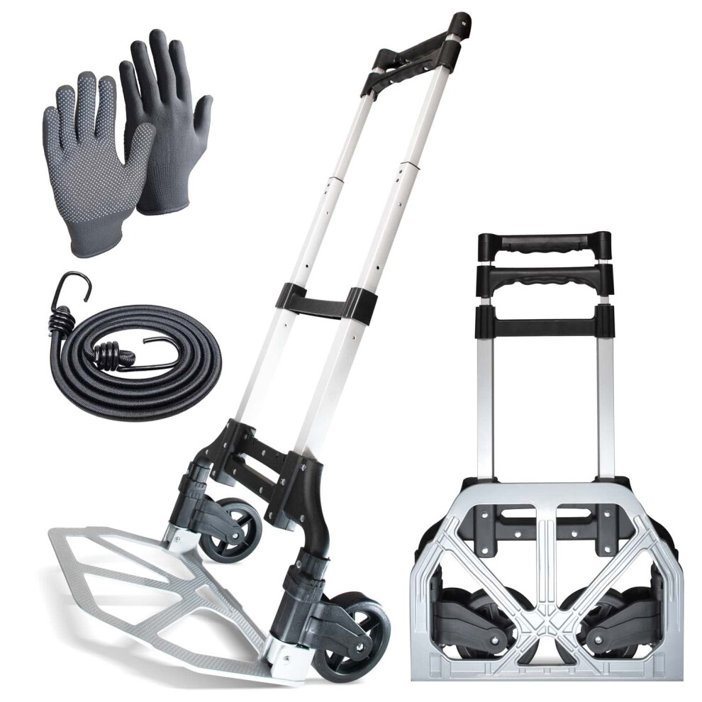 Wmr Heavy Duty Aluminium Folding Hand Truck Trolley | Multi-Purpose Sack Barrow Cart | Lightweight & Durable Aluminium Trolley For Luggage, Home, 8000003788839
