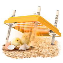 Brooder Heater For Chicks, Chick Brooder Heating Plate With Easy Clean Plate 10" X 10", Rutin Chicken Brooder For 15 Chicks, Adjustable Height Brooder