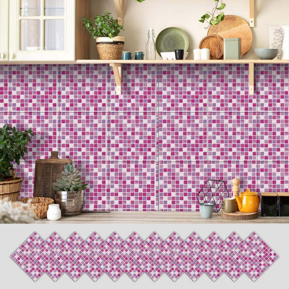 (10*10Cm*12Pcs, Dg-88) 12Pcs/Set Traditional Tile Transfers Stickers Wall Vintage Victorian Moroccan Mosaic New 4069369417313