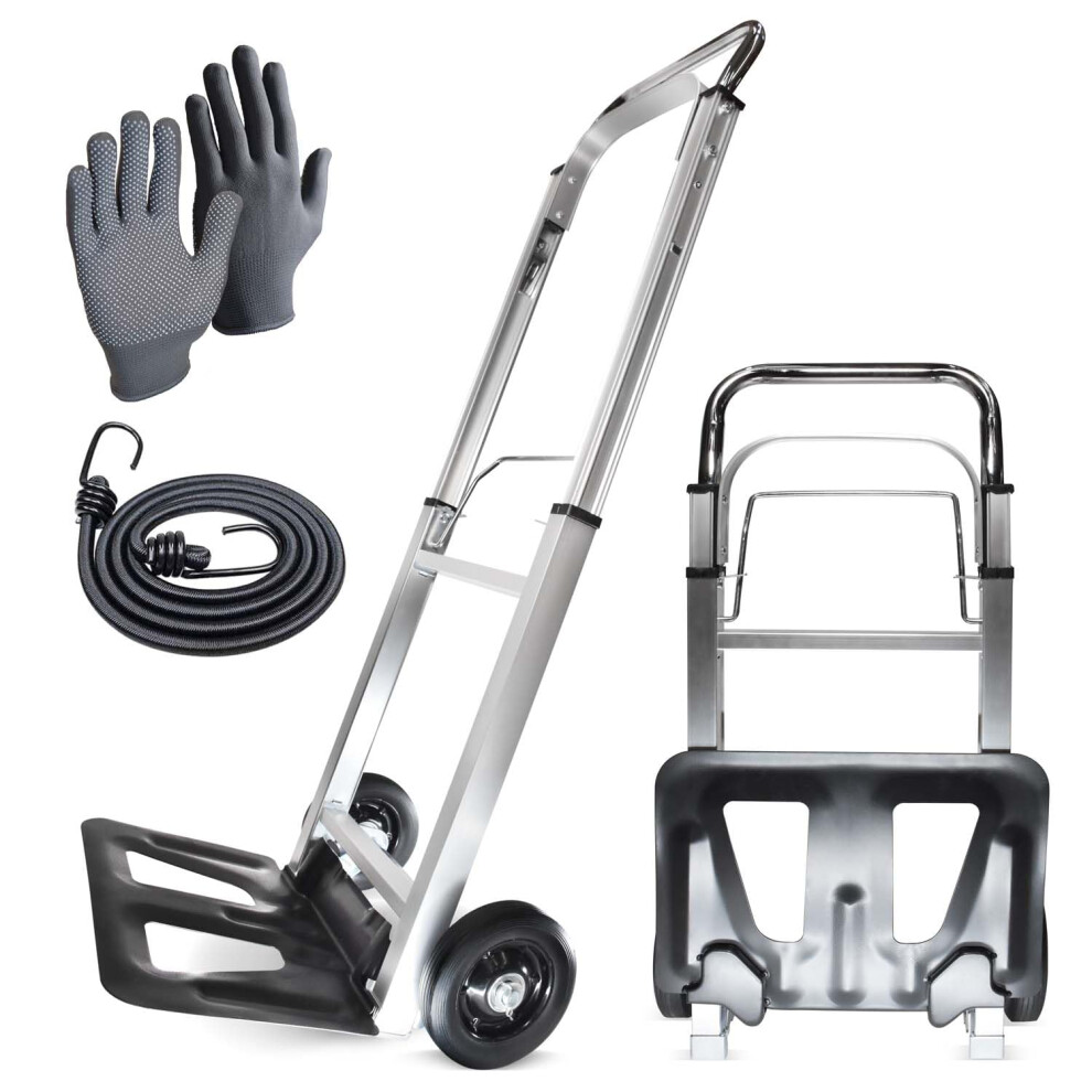 Wmr Heavy Duty Aluminium Folding Hand Truck Trolley | Multi-Purpose Sack Barrow Cart | Compact, Lightweight & Durable Aluminium Trolley For Home, 8000003789171