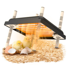 Brooder Heater For Chicks, Chick Brooder Heating Plate With Easy Clean Plate 10" X 10", Rutin Chicken Brooder For 15 Chicks, Adjustable Height Brooder