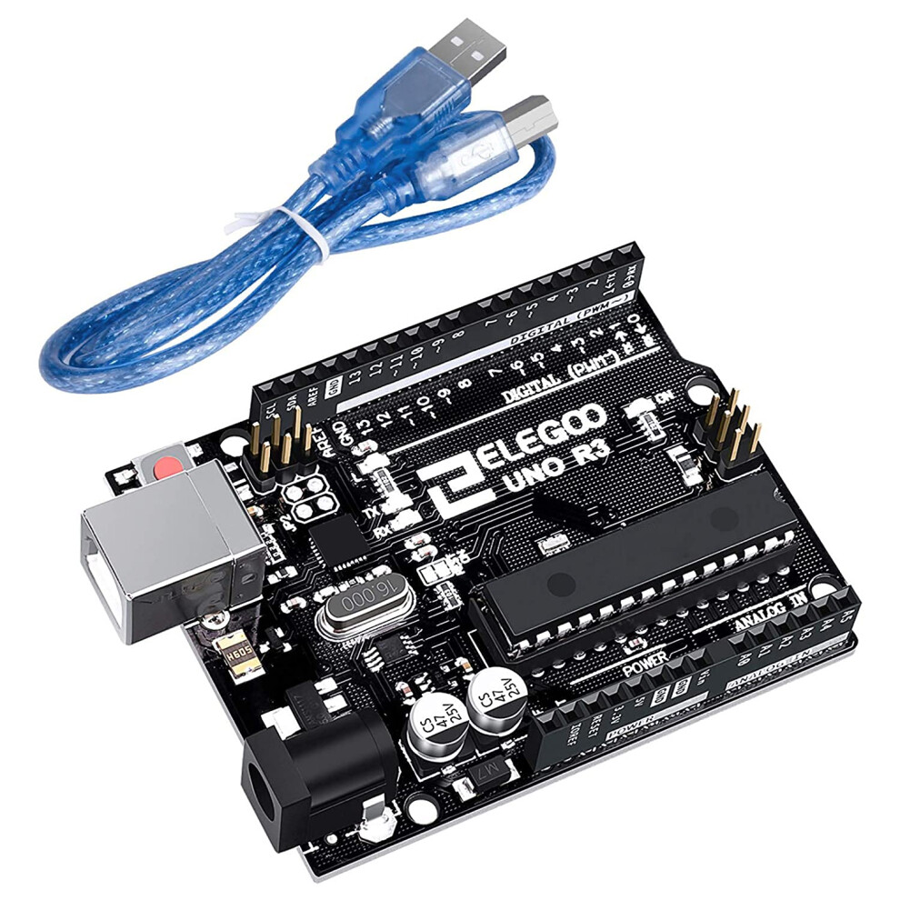 Elegoo Uno R3 Board For Arduino With Usb Cable(Arduino-Compatible) More Faster In Transfer Rates And Better At Storage And Operation 8000003788686