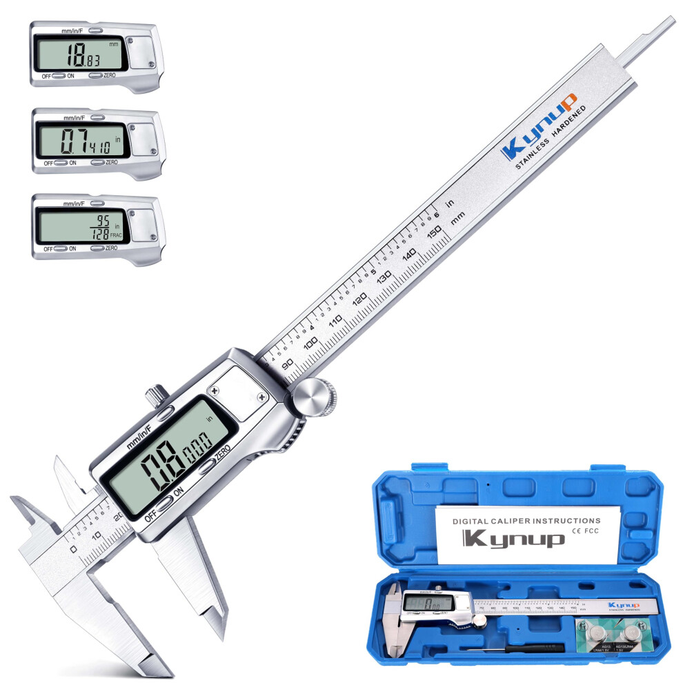 Kynup Digital Vernier Caliper, 150Mm Electronic Calipers Measuring Tool, Precision Digital Tool Vernier Micrometer Measuring Tools With 8000003785531