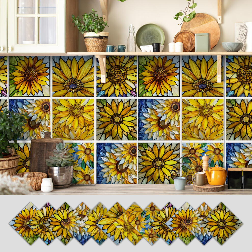 (15*15Cm*12Pcs, Dg-85) 12Pcs Traditional Tile Transfers Stickers Wall Vintage Victorian Moroccan Mosaic Hot 4069369410239