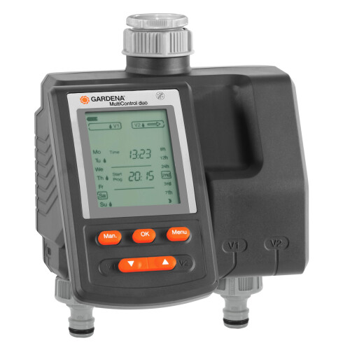 Gardena Gardena Irrigation Computer Multicontrol Duo: Automatic Irrigation Control, Weekdays programmable, 22x17.2x17.8 cm