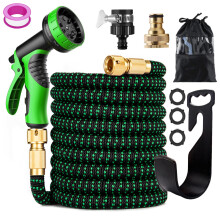 75FT Garden Hose Pipes with 10 Modes Water Spray Gun Flexible Expandable Hose Pipe Expanding Anti-Leakage Hose Pipes with Connector/Spray Gun/Hose Set