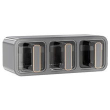 Wall-Mounted Kitchen Salt MSG Seasoning Condiment Storage Box Home Integrated Multi-Grid Seasoning Jar Set B