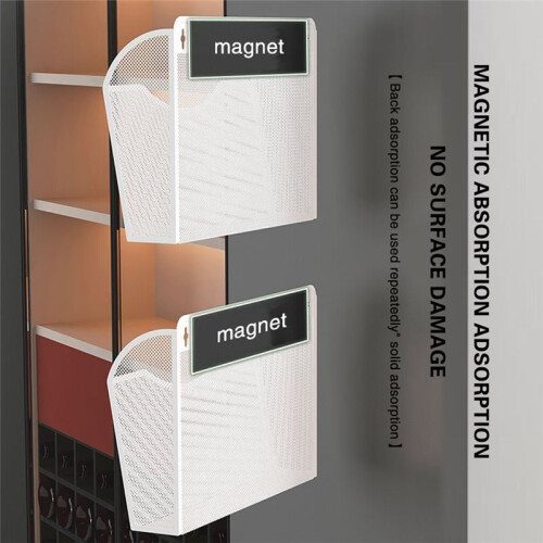 Magnetic Refrigerator Storage Rack - Wall-Mounted Kitchen Organizer for Sundries,Refrigerator Shelf Without Punching B 2