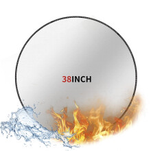 Tamfile Fire Pit Mat for Decking, 38" (96.5cm) Round Fire Pit Pad Fireproof Waterproof Heat Proof Silicone Mat, Outdoor Grill Mat for BBQ for Grass,