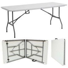 BuildRapido 6ft Folding Heavy Duty Trestle for Outdoor BBQ Picnic Party Garden Tables, White, 180 x 70 x 74 cm, BRF001