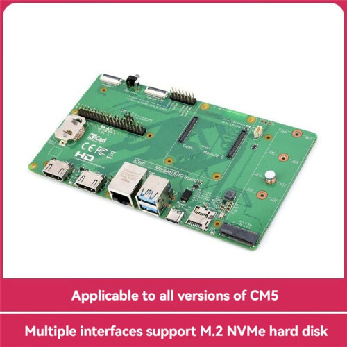 For Raspberry Pi CM5 IO Board Baseboard for Raspberry Pi Compute Module 5 IO Board Support M.2 NVMe SSD 1