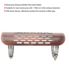 (As show, One size) Universal Motorcycle Exhaust Muffler Pipe Heat Shield Cover Guard Protector in Rose Gold Finish