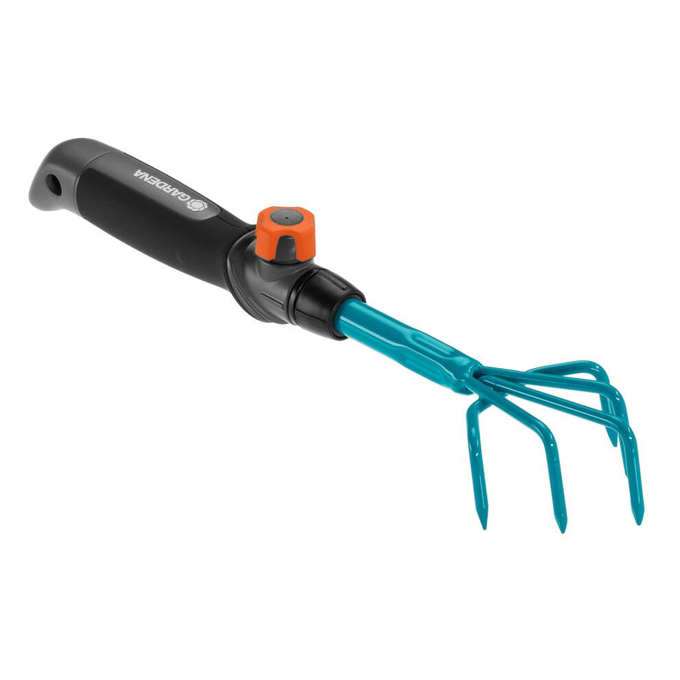 Gardena Combisystem Hand Weeder: Five-Tined Hand Grubber For Loosening And Aerating Soil In Beds And Flower Boxes, 7 Cm Working Width, Ergonomic