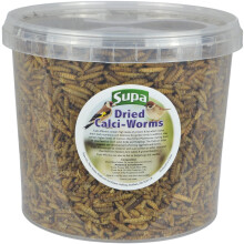 Supa Dried Calci Worms for Wild Birds, 3 Litre Bucket, High Energy Protein Rich Treat For Garden Birds, Attract More Birds To Your Garden, Quality