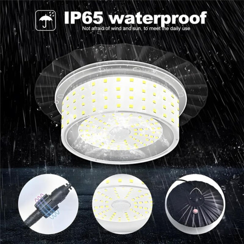 244-LED Solar Pendant Light with Moving Sensor, Solar Shed Light, Light Outdoor Solar Powered Motion Sensor Shed Light