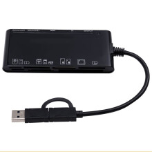 7 in 1 USB 3.0 Type-C Multifunction Card Teader CF/XD/MS//TF Card Reader for Windows Vista/XP/7/8/10/, Linux, Os