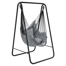 YITAHOME Hammock with Stand, Max. load 150 kg, Sturdy Steel Frame, Hammock Stand with Hanging Swing, 85x92x155 cm, Swing Chair with 2 Hooks and 1 Side