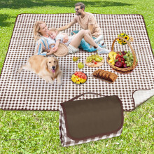 Anyiner Picnic Blanket Waterproof 200x200cm Large Travel Blanket Beach Blanket, Slip Resistant With Carrying Handle for Family Picnic Beach Camping,