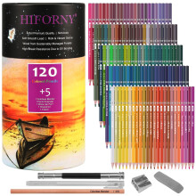 HIFORNY 125 Pack Colored Pencils Set for Adult Coloring,120 Colors Coloring Pencils with Extras,Artists Soft Core,Vibrant Color,Drawing Pencils Art