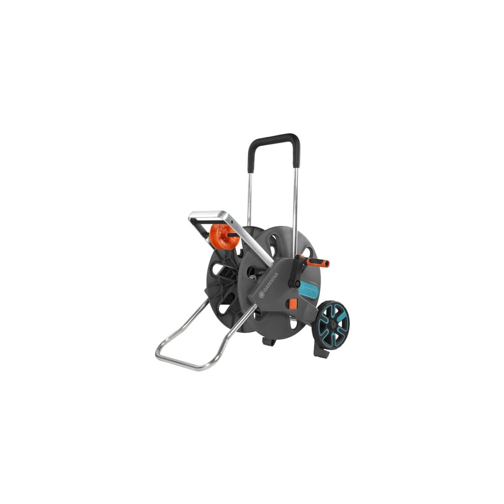 Gardena Cleverroll L Easy: Hose Trolley With Up To 100 M Capacity, Especially Stable, Convenient, Robust Metal Hose Guide, Anti-Drip Device, Tool-Free