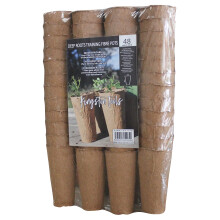 Kingston Tools Extra Long Root Training Fibre Pots 9cm Tall ? Peat-Free Biodegradable Wood Pulp ? Ideal for Seeds, Seedlings and Cutting Pack of 48