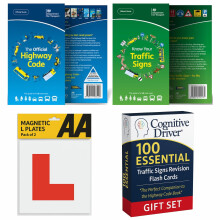 Highway Code Book 2025 UK, Know Your Traffic Signs 2025 UK, Road Signs Flash Cards & AA Fully Magnetic L Plates | Driving Theory Test 2025 Book UK |