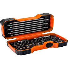 Bahco 59/S54BC 54 Pcs Bit Set For Slotted, Phillips, Pozidriv, Hexagonal, Robertson and coloured TORX,TORX Tamper, Head Screws