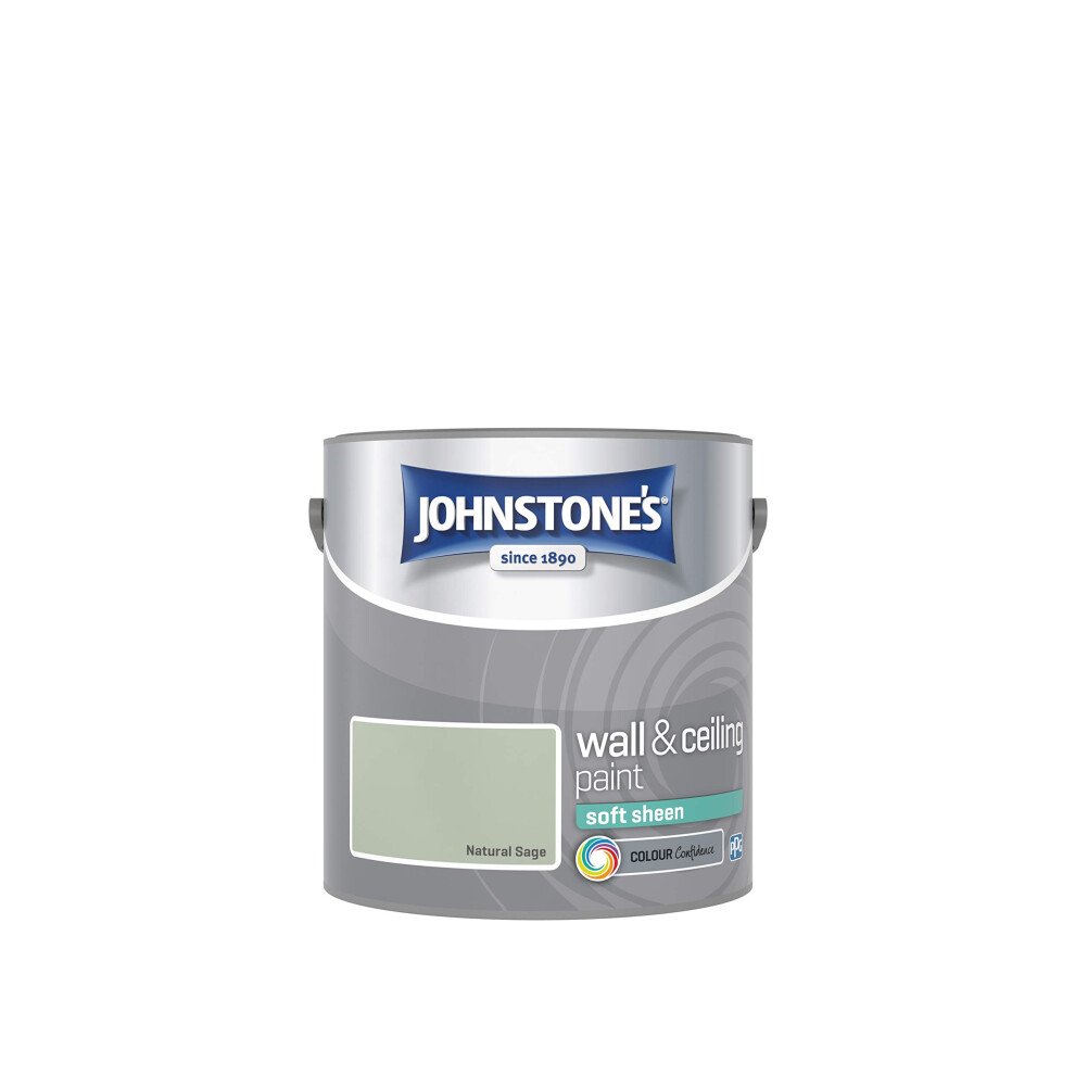 Johnstone's Wall And Ceiling Soft Sheen Emulsion Paint - Natural Sage 2.5L 8000003833522