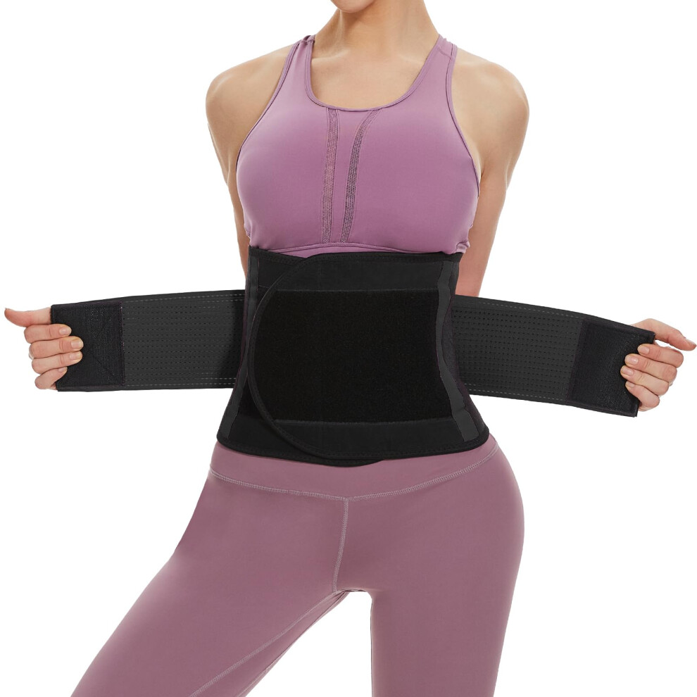 Sihohan Waist Trainer Belt Back Brace Cincher Trimmer Sports Slimming Body Shaper Band With Dual Adjustable Belly For Fitness Workout,