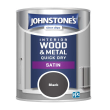 Johnstone's 303913 One coat Satin Black, 750 ml