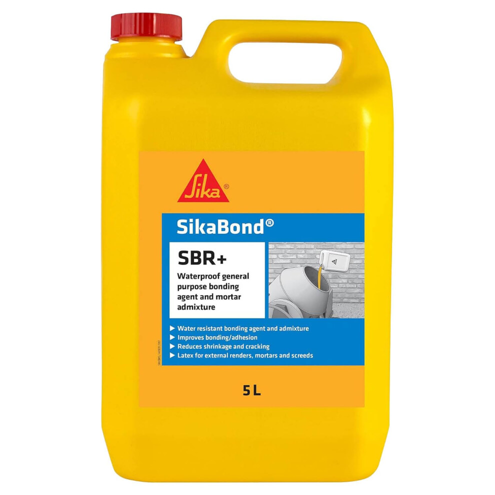 Sika Sikabond Sbr+ Waterproof General Purpose Bonding Agent And Admixture For Mortar,Screeds And Renders - 5L 8000003833713
