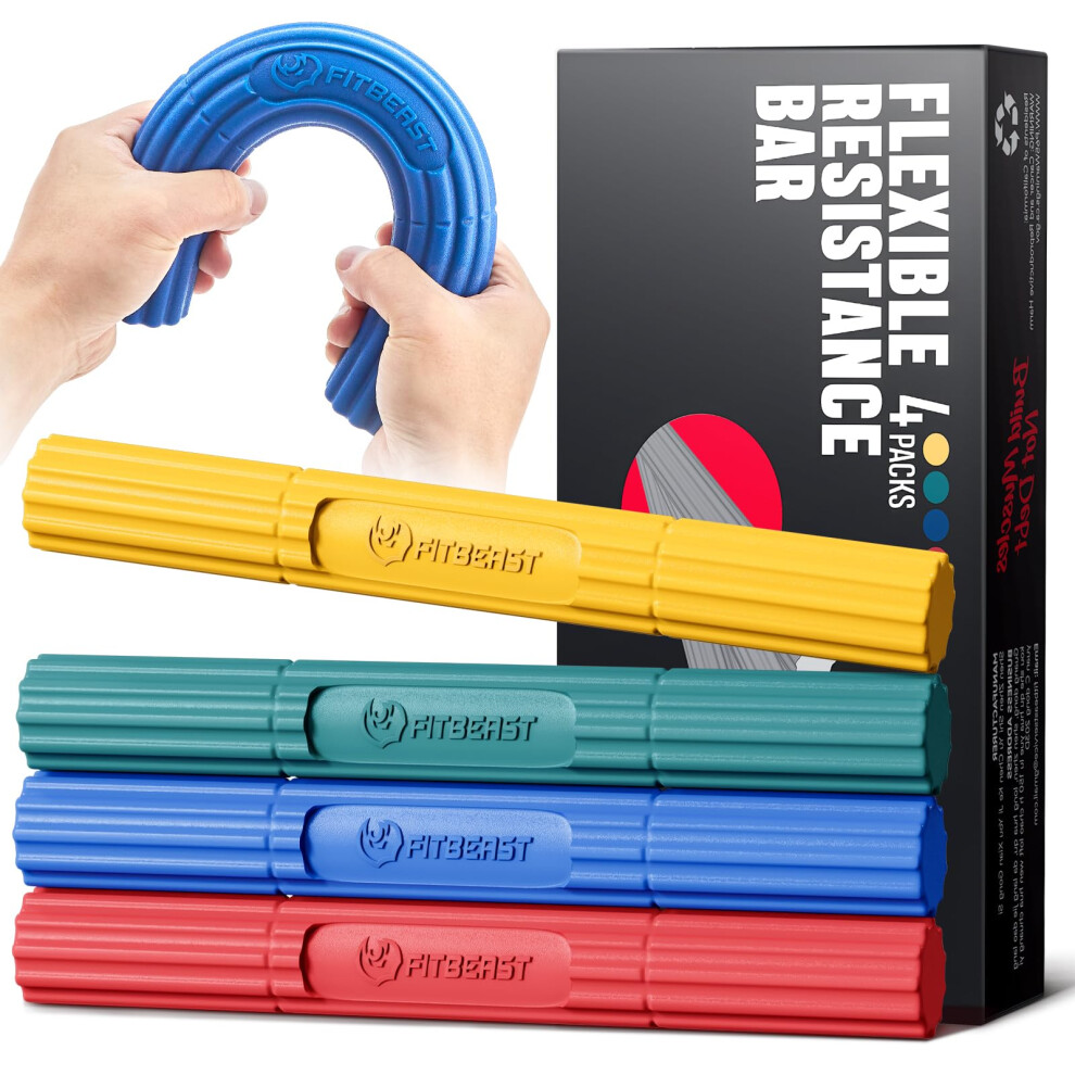 Photos - Barbells & Dumbbells FitBeast Fitness Resistance Bar for Physical Therapy & Enhanced Grip Strength ? Ideal for Tendonitis Relief, Forearm Rehab,