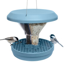 Smart Bird Feeder Davos | Hanging No Mess Station | Rat and Mouse Proof | Robin, Niger Seed Tray Catcher | Robust and Reliable | Dual food chambers |