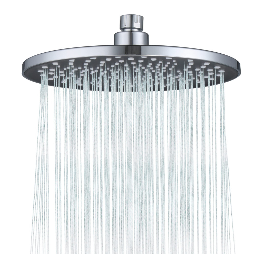 Rainfall Shower Head Fixed Showerhead 8.8-Inch Round Bathroom Rainhead Overhead Waterfall Shower Head With Adjustable Swivel Ball Joint | G1/2" 8000003832303
