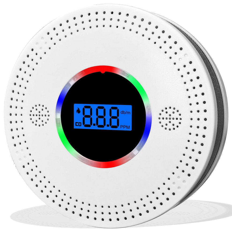 Smoke Alarm And Carbon Monoxide Detector, Smoke Alarm And Co Alarms Battery Powered With Lcd Digital Display And Sound Alarm, En 50291 Co Monitor For 8000003834161