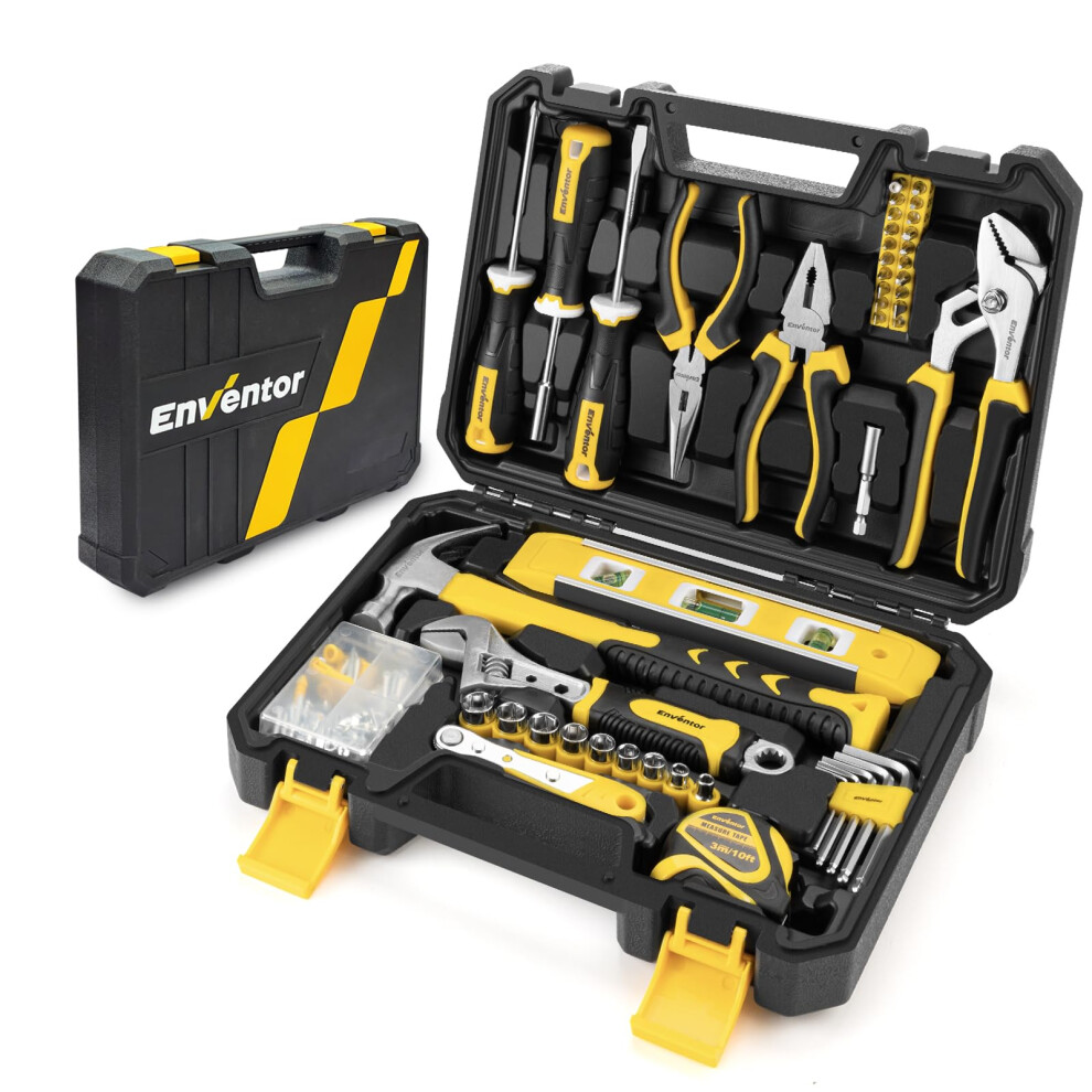 Enventor Tool Kit Set, 108Pcs General Household Hand Tool Kit With Storage Toolbox, Small Tool Kits For Home 8000003832624