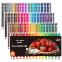 Shuttle Art 136 Colouring Pencils,Coloured Pencils Set for Adult Colouring Books,Doodling,Sketching,Art,School Supplies