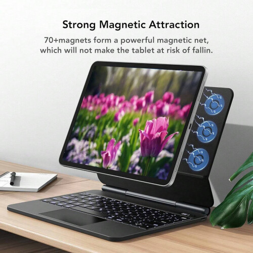 Magic Keyboard Magnetic Keyboard with Touchscreen Protector for iPad Pro 11 (2024) Black 2